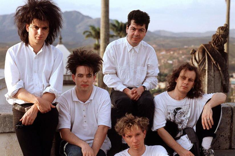 The Cure in 1987, sporting the trademark big hair still donned by Smith today