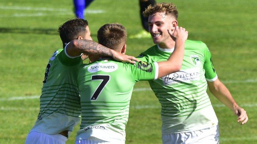 Guernsey FC celebrate