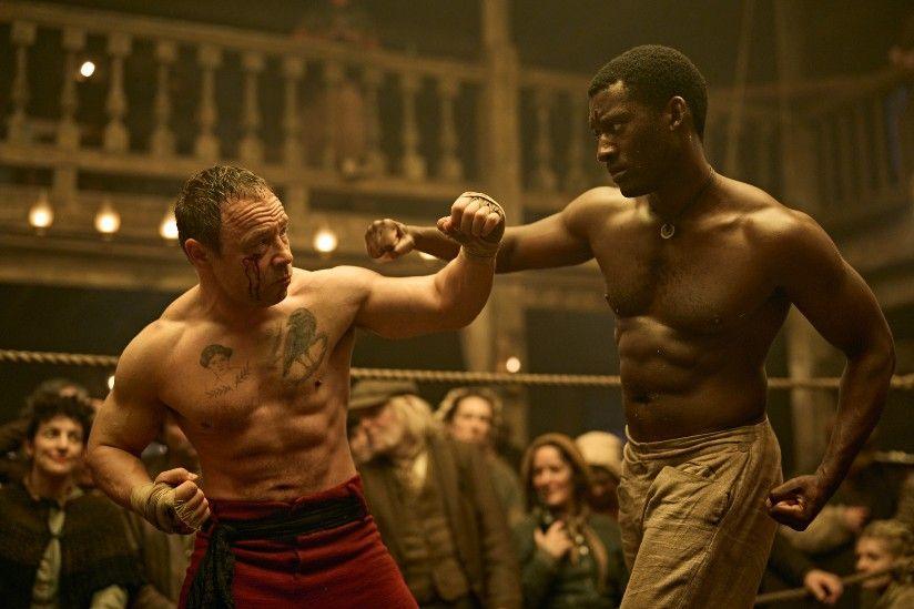 Stephen Graham and Malachi Kirby in boxing action in the new drama, A Thousand Blows.
