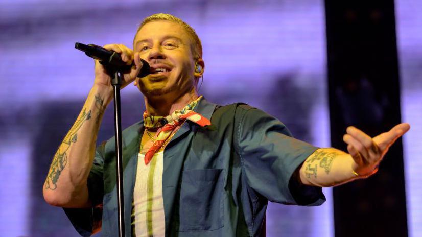 Macklemore performs onstage during the ibis RockCorps France 2024 at Accor Arena on May 29, 2024 in Paris, France.