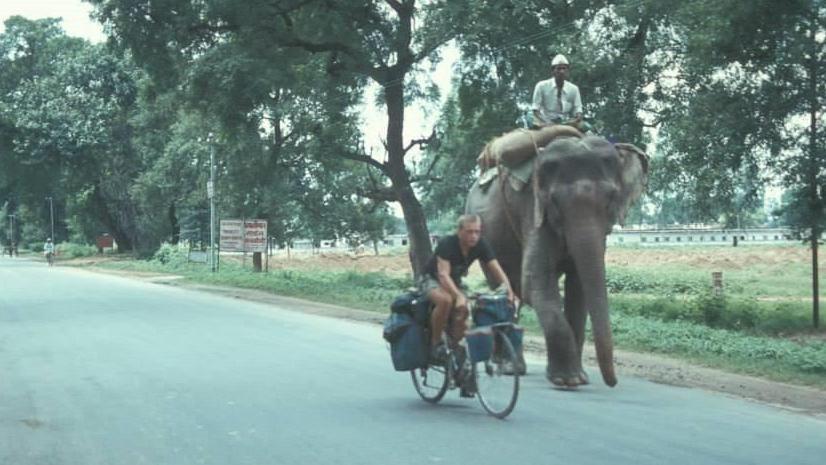 Jamie's dad on his cycle in 1984