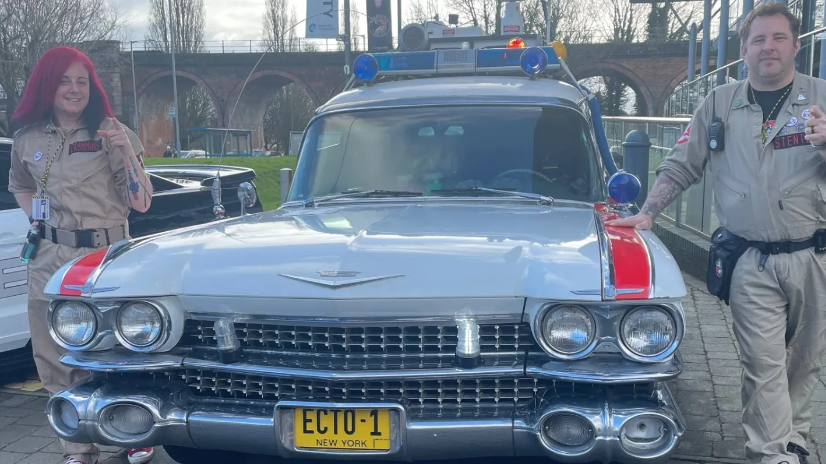 Ghostbusters with Ecto-1