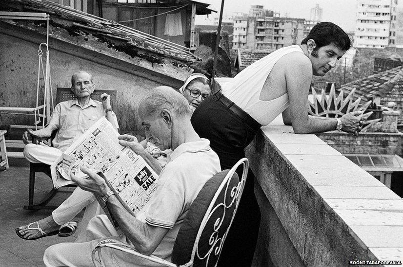 Evenings at Cozy Building, Bombay, Archival pigment print, 1982 by Sooni Taraporevala