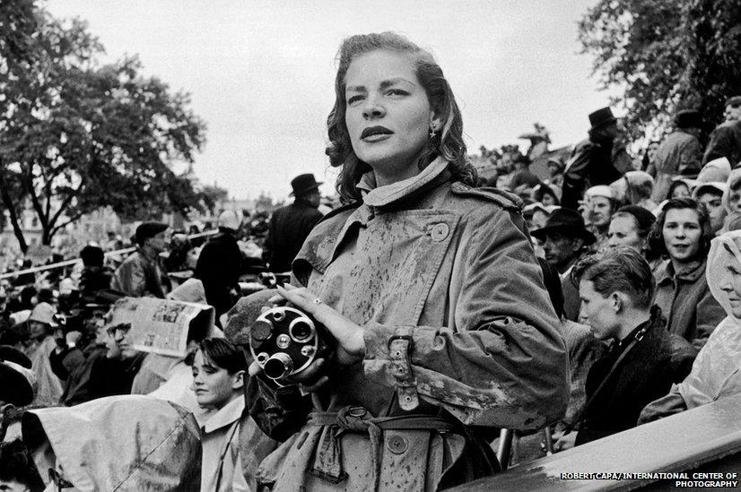 Lauren Bacall at the coronation of Queen Elizabeth II.