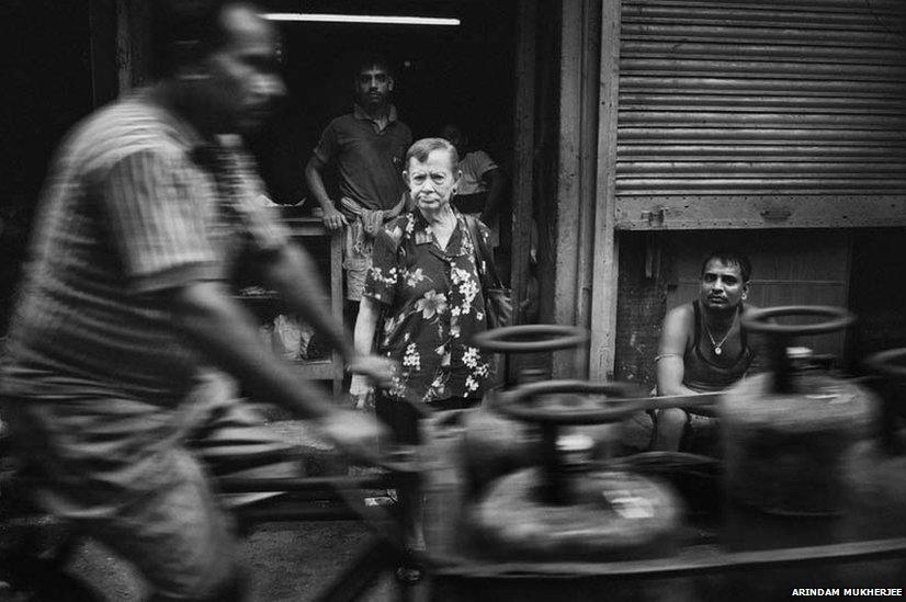 Elderly Anglo-Indian woman in Calcutta