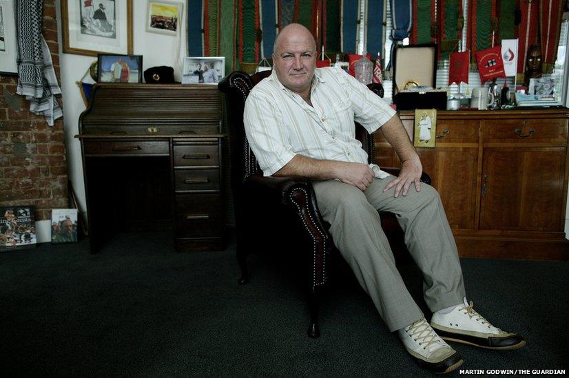 Bob Crow in his office, London, 2009