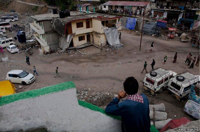 Sonprayag town was reduced to rubble in the floods but now locals and authorities are trying to rebuilt it.