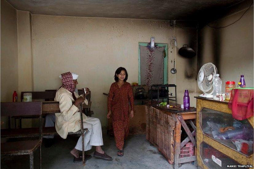 - Anita, 9, helps her mother run a roadside teashop in Kedarnath. Before the floods, her family ran a guesthouse, which was destroyed by the floods and all of their belongings were washed away. The floods have left her father mentally unstable, and unable to work.