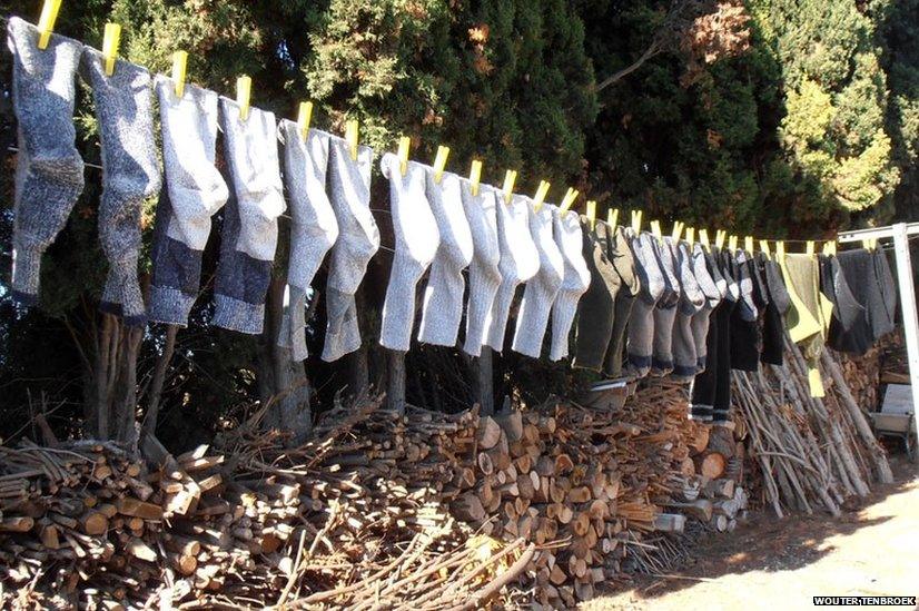 Socks drying