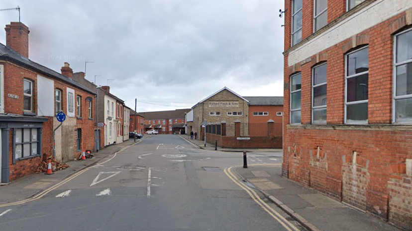 Junction of Military Road and Clare Street in Northampton