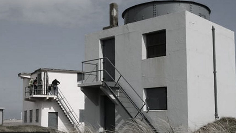 Two observation buildings