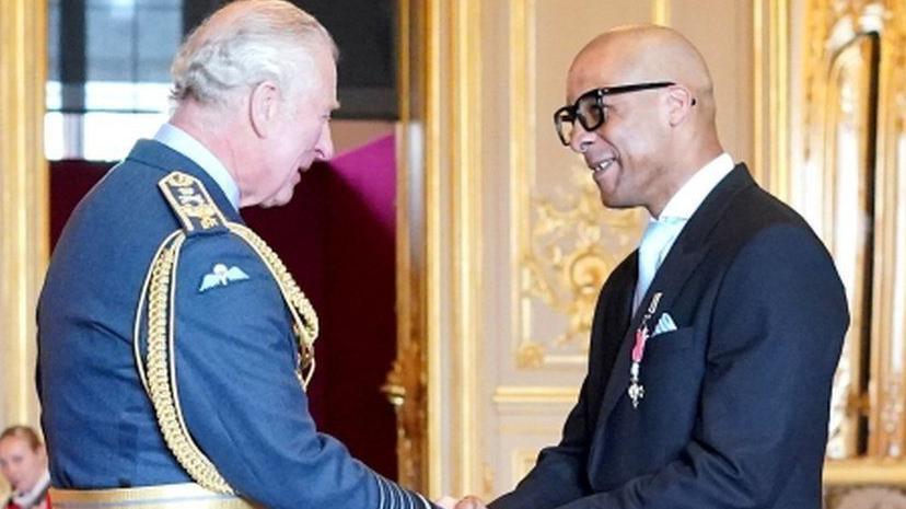 Jay Blades getting his MBE