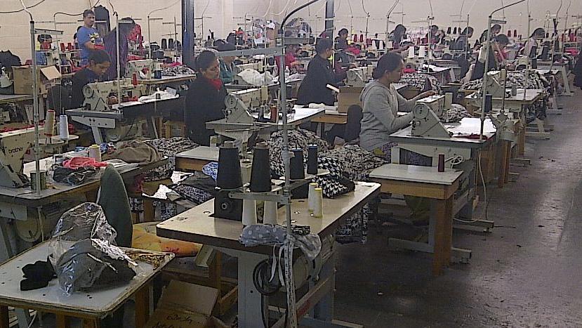 Alkesh Kapadia's factory, pictured producing garments in Leicester before he moved production overseas 