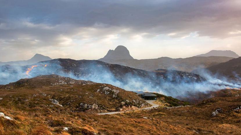 Wildfire near Lochinver