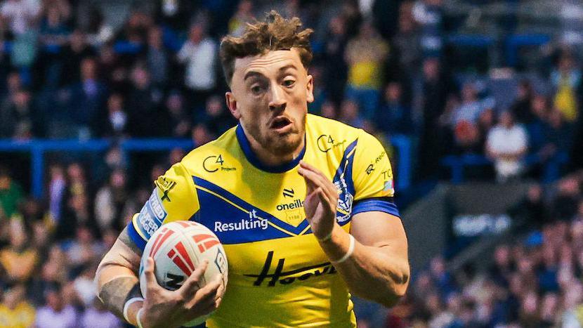 Matty Ashton in action for Warrington Wolves