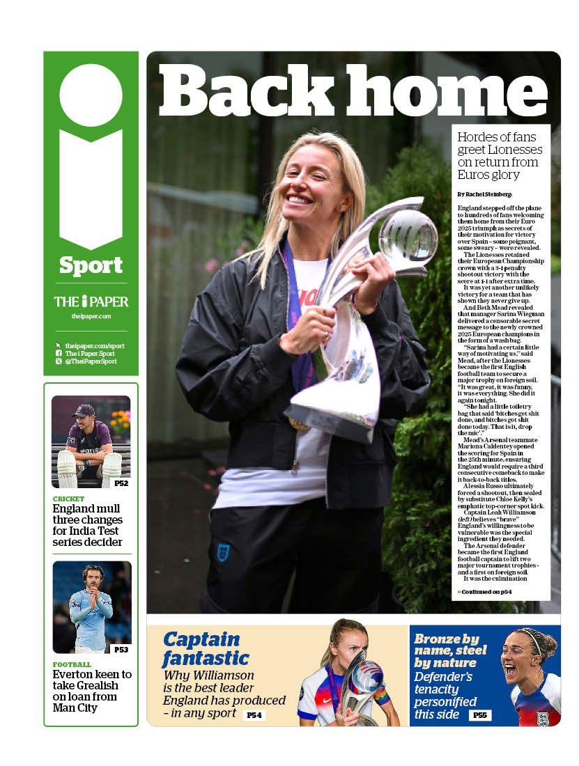 i Sport back page