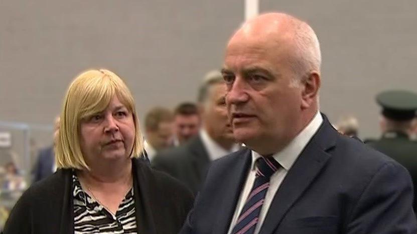 DUP councillor Linda Clarke with her husband, MLA Trevor Clarke