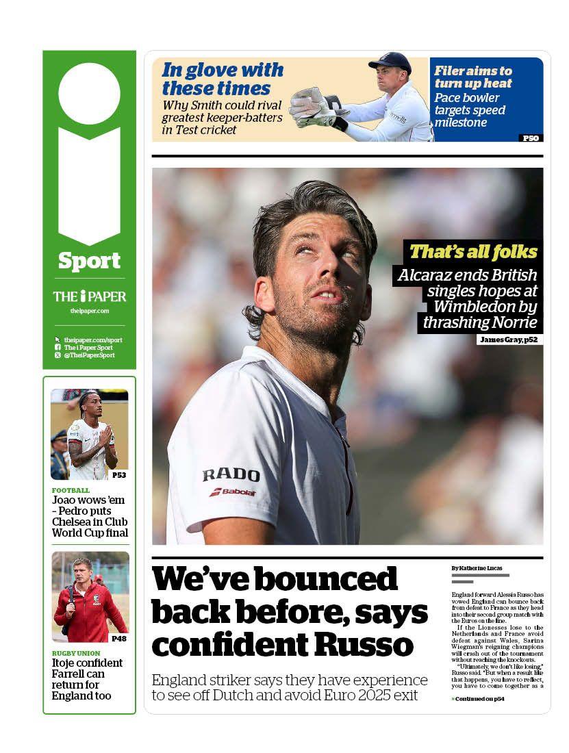 i Sport back page