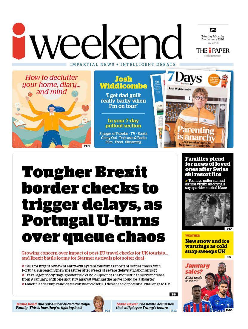 Titulli në faqen e parë të iPaper thotë: “Kontrollet më të ashpra kufitare të Brexit-it shkaktojnë vonesa, ndërsa Portugalia përmbys kaosin e radhëve”.