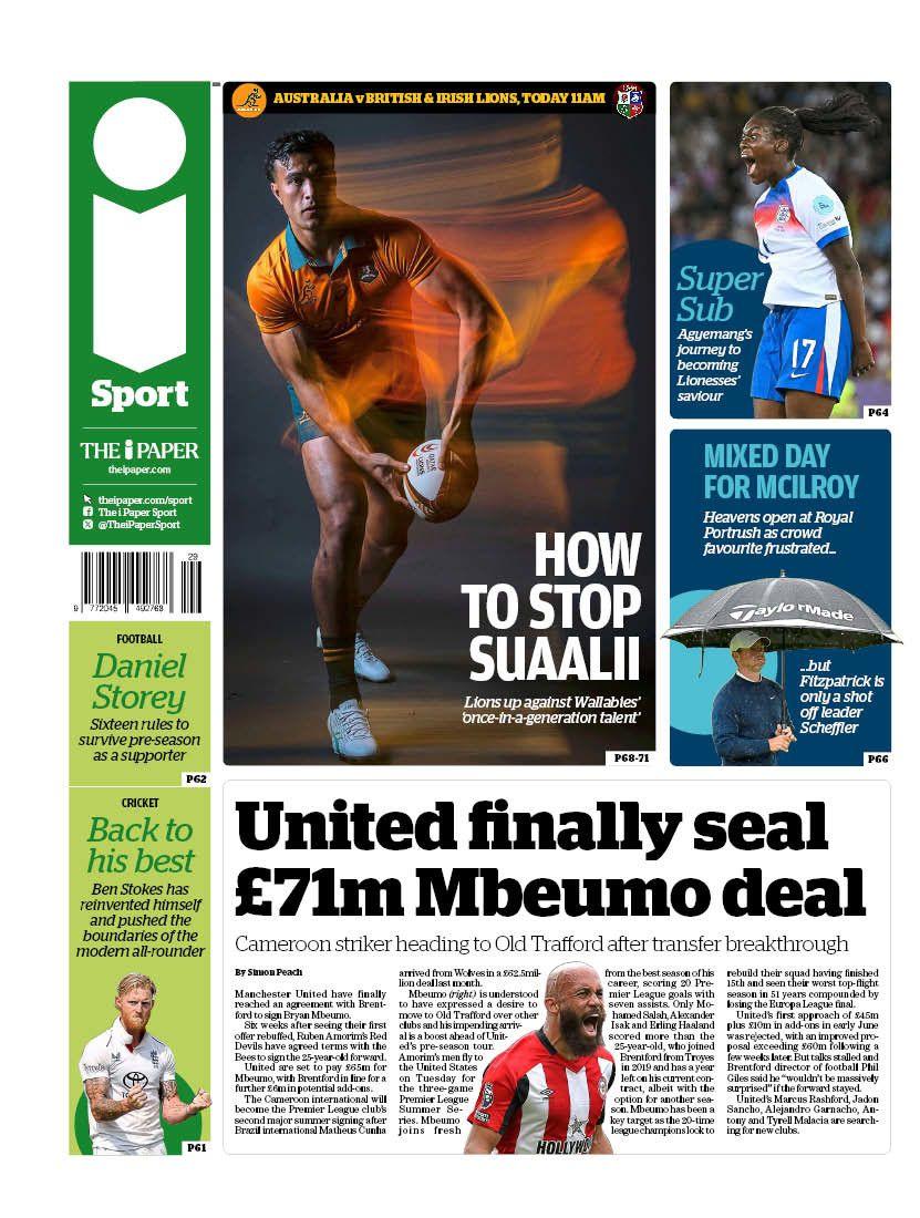 The i Paper back page