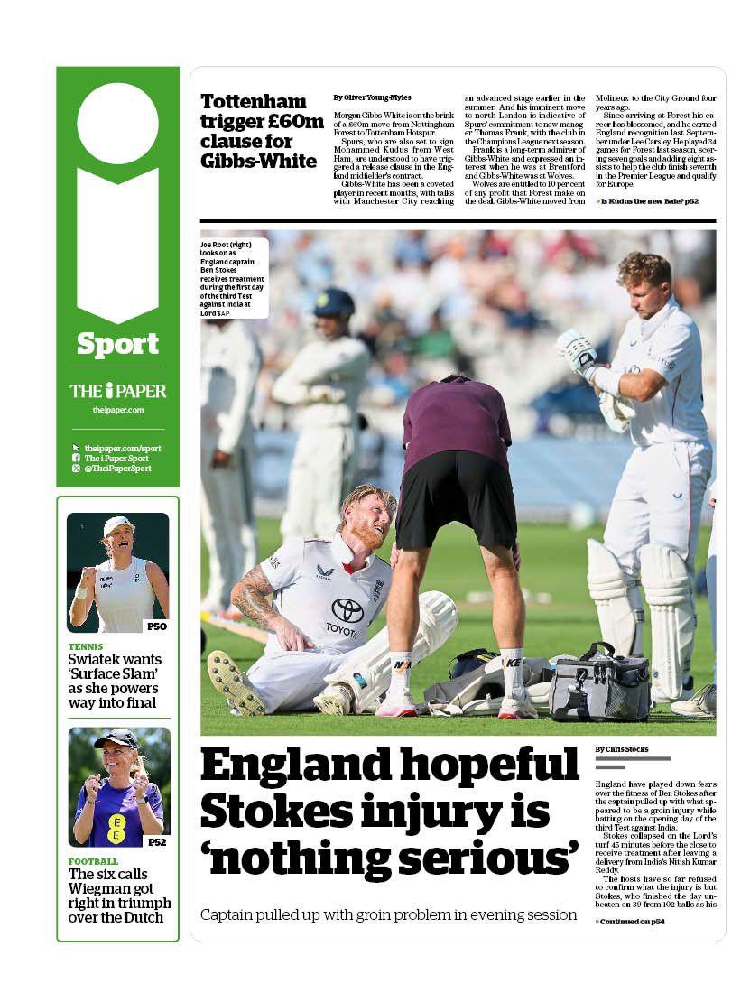 i Sport back page
