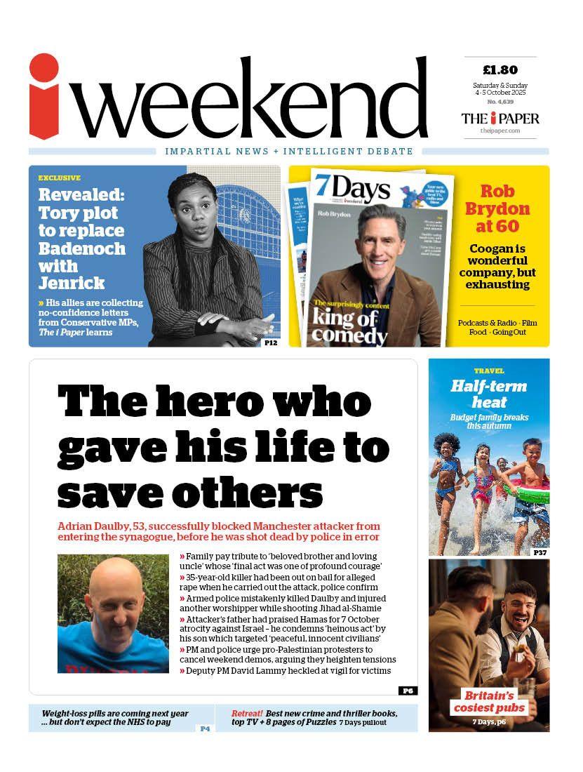 "The hero who gave his life for others" reads the headline on the front page of The i Paper.