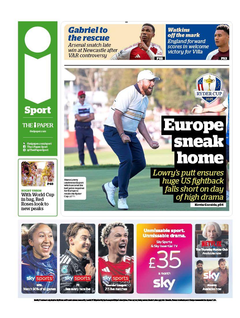 The i Paper back page