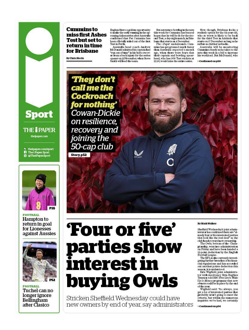 The i Paper back page