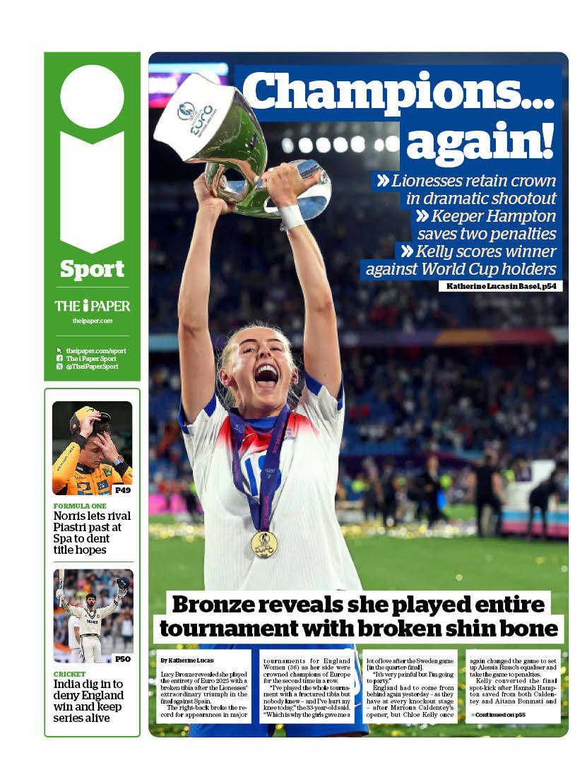 i Sport back page