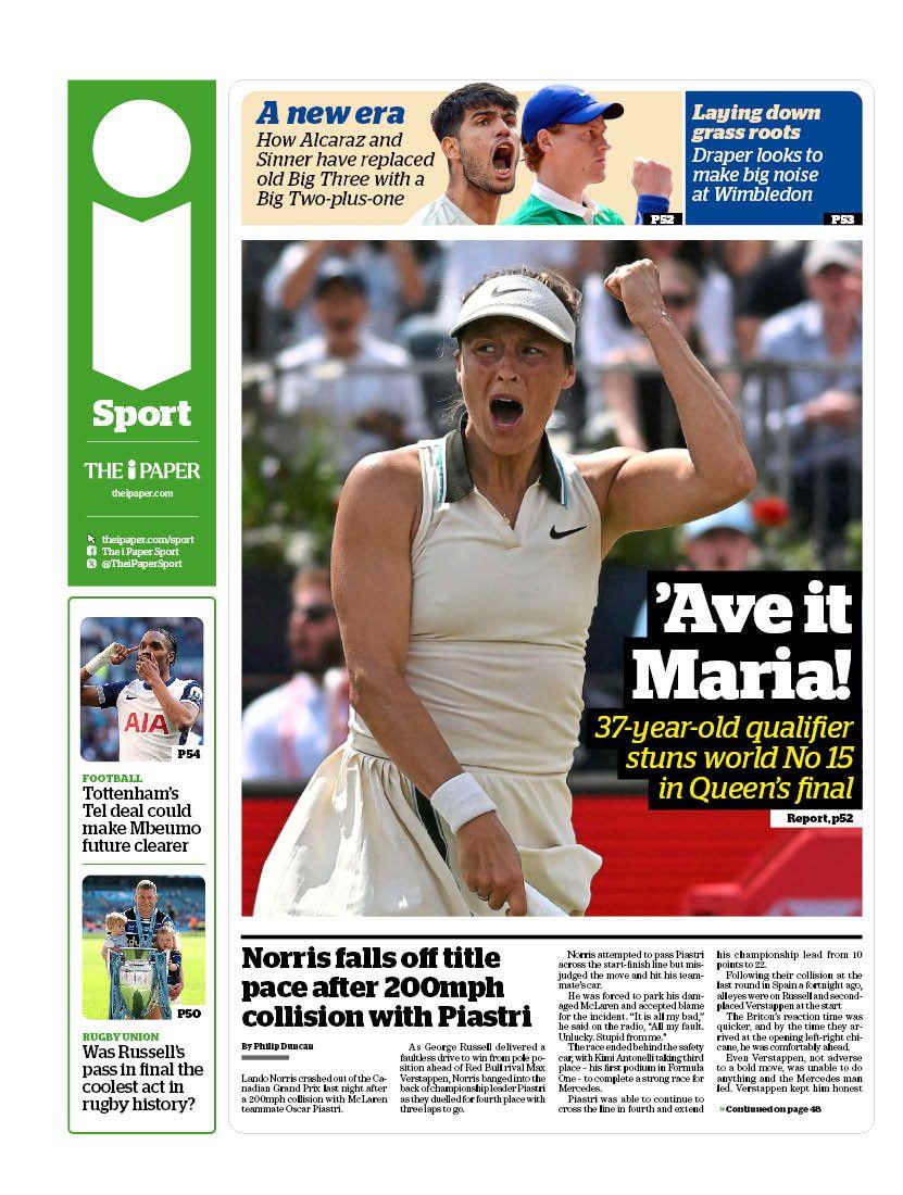 Monday's i paper
