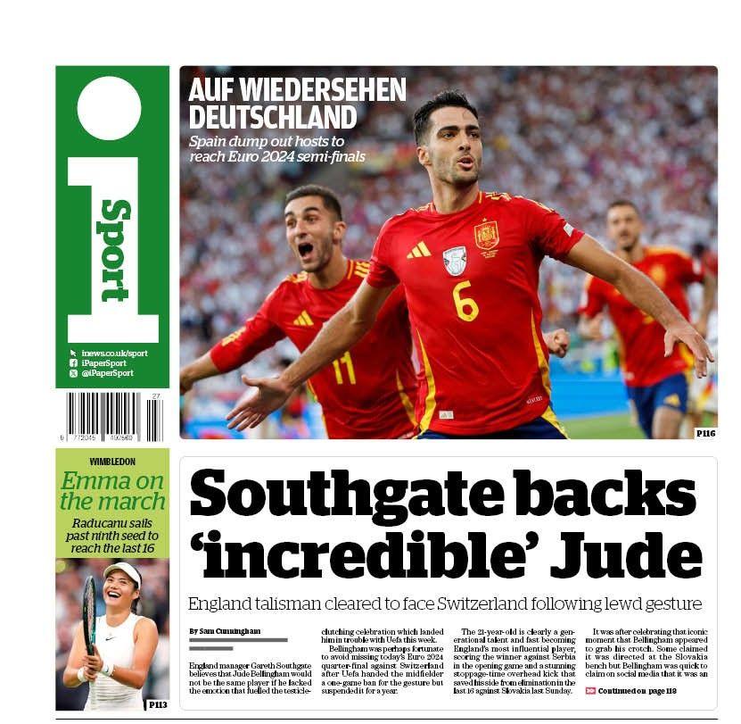 i Sport back page