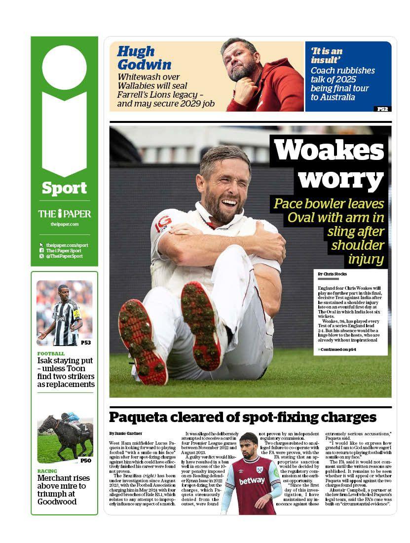 i Sport back page