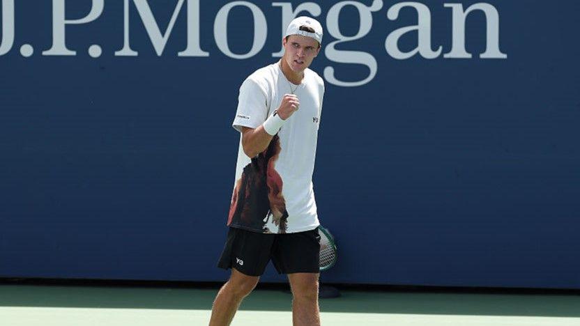 Jakub Mensik celebrates victory at the US Open