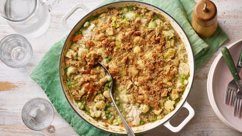 White bean and fish gratin