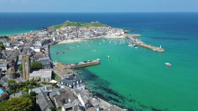 Aerial view of St Ives