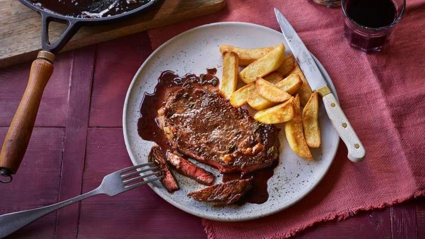 Steak and chips