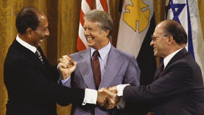 President Sadat, President Carter and Prime Minister Begin