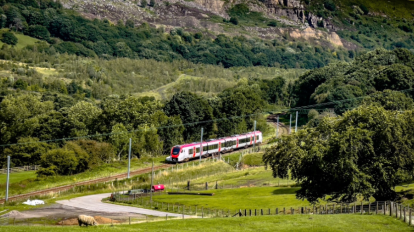 A train running on the Valleys line