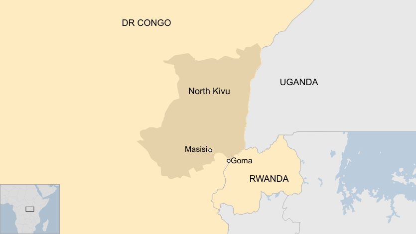 Map showing the Democratic Republic of Congo