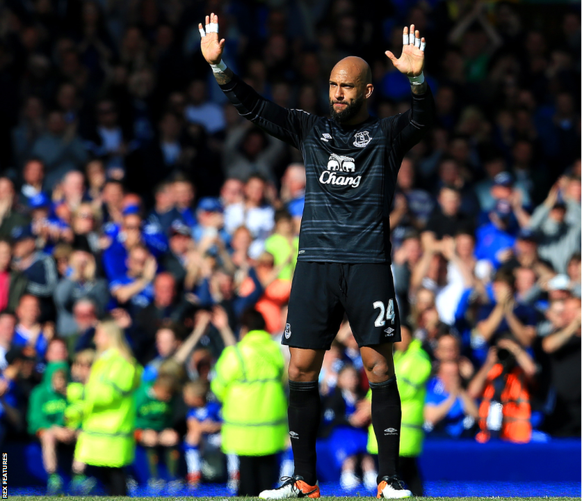 Everton goalkeeper Tim Howard