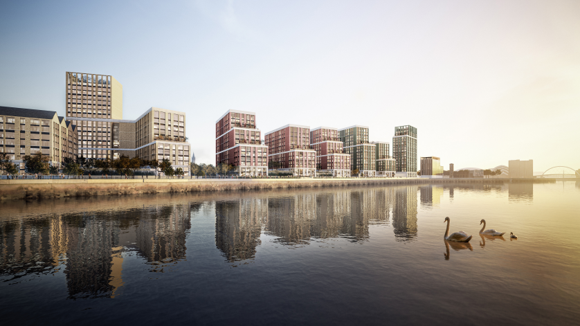 An artists impression of the Yorkhill Quay plans