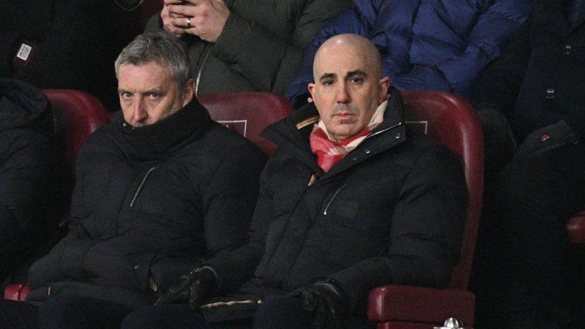 Manchester United chief executive Omar Berrada (right) and director of football Jason Wilcox