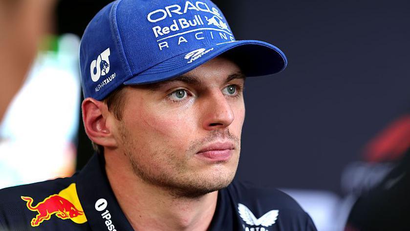 Max Verstappen being interviewed after qualifying for the Sao Paulo Grand Prix