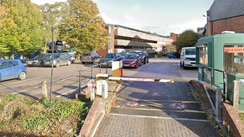 A car park in Exeter