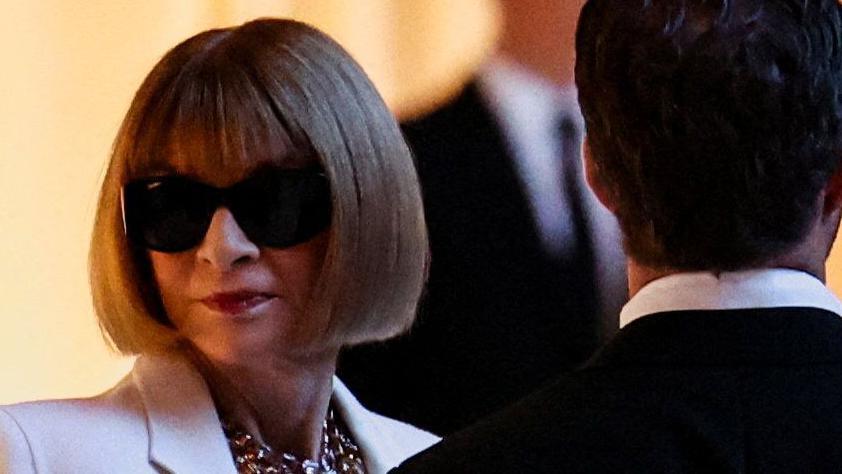 Anna Wintour attends the Giorgio Armani Spring/Summer 2026 collection during Fashion Week in Milan, Italy, September 28, 2025.