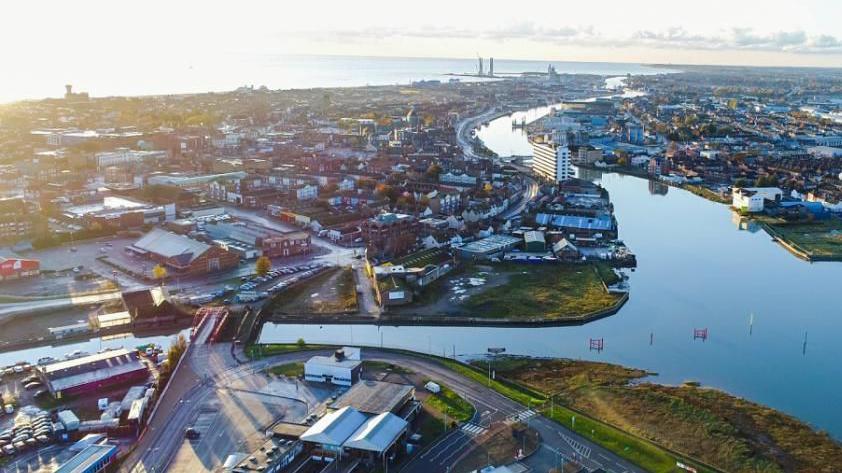 Aerial view of North Quay