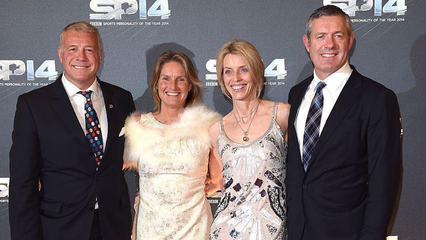 From left to right - Scott Hastings stands next to his wife Jenny, sister-in-law Diane and brother Gavin