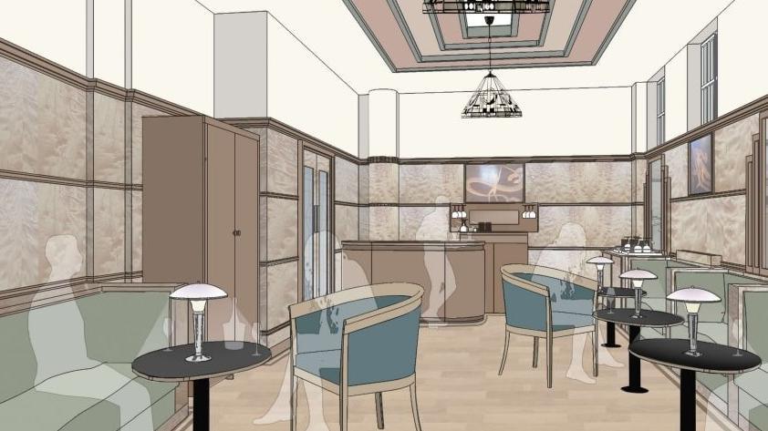 Artist impression of the improved Empress Ballroom balcony bar