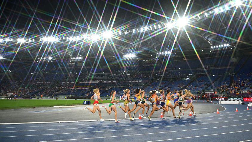 Athletes compete in the Women's 1500m Final at European Athletics Championships in 2024.