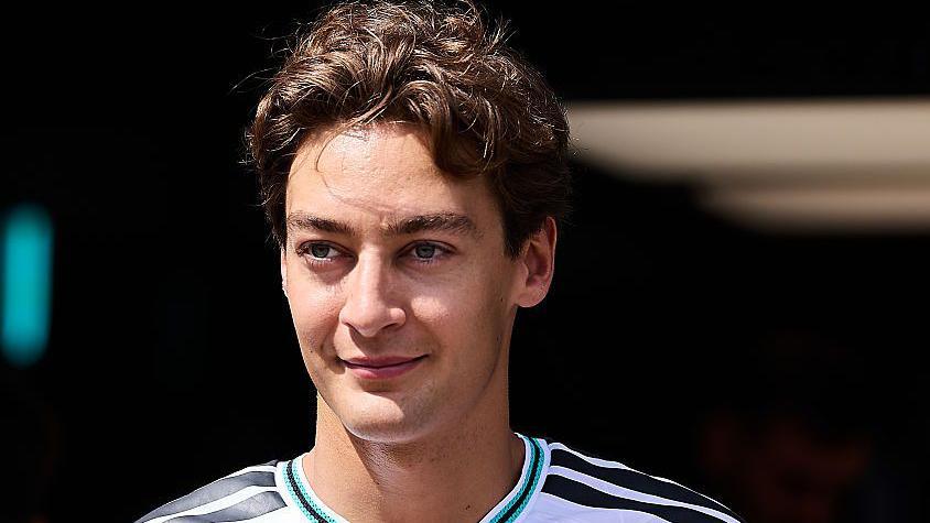George Russell in the paddock in Monaco 
